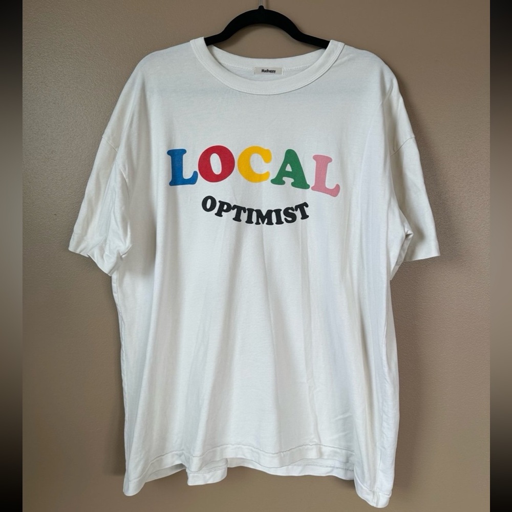Madhappy White 'Local Optimist' Tee